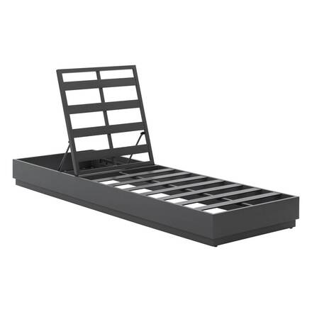 Pool lounger ALLURE Graphite Epoxy-treated aluminum, Polyester