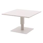 Square lift-up garden table SALIMIA Oat 110 x 110 x 69 cm - Epoxy-coated aluminum Oat