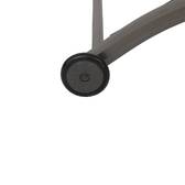 Sun lounger JIMANI Anthracite / Graphite 2 wheels - Epoxy-coated aluminum, Texaline Anthracite / Graphite