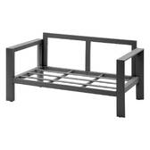 Garden sofa ÉVASION Graphite 2-seater - Epoxy-treated aluminum, Olefin Graphite