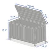 Storage chest EDENIO Graphite 670 L - Galvanized Steel, Epoxy Coated Aluminum Graphite