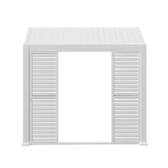 Sliding shutter for bioclimatic pergola EVORA White For EVORA Side 3 m - 2.7 x 2.3 m - Epoxy-coated aluminium White