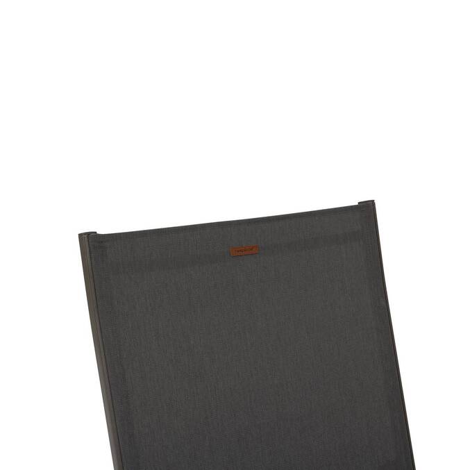 Sun lounger JIMANI Anthracite / Graphite 2 wheels - Epoxy-coated aluminum, Texaline3509