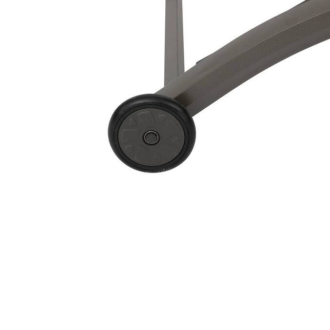 Sun lounger JIMANI Anthracite / Graphite 2 wheels - Epoxy-coated aluminum, Texaline3509