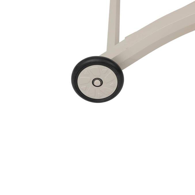 Sun lounger JIMANI Badianne / Clay 2 wheels - Epoxy-coated aluminum, Texaline3821