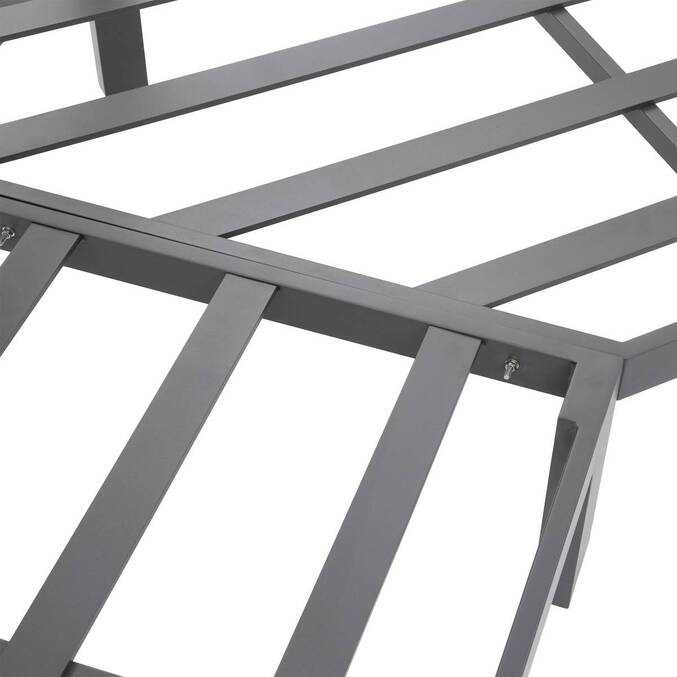 Garden corner sofa ÉVASION Graphite / Honey 5 seats - Epoxy-treated aluminum, Olefin Graphite / Honey