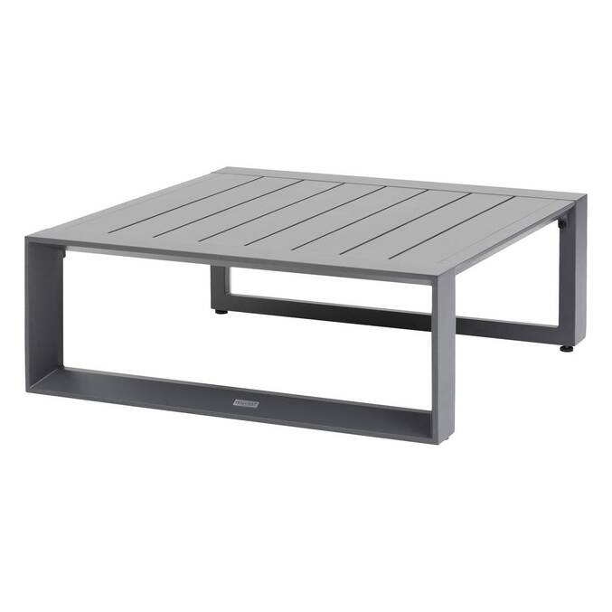 Square garden coffee table ALLURE Graphite 79 x 79 x 30 cm - Epoxy-coated aluminum Graphite