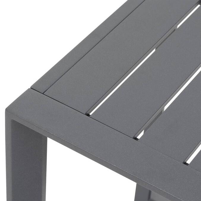 Square garden coffee table ALLURE Graphite 79 x 79 x 30 cm - Epoxy-coated aluminum Graphite