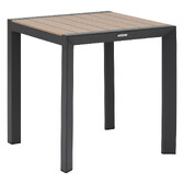 Garden table set ÉVASION Honey & Graphite and 2 stackable chairs ESSENTIA 1 garden table for 2 seats and 2 stackable chairs Honey / Graphite