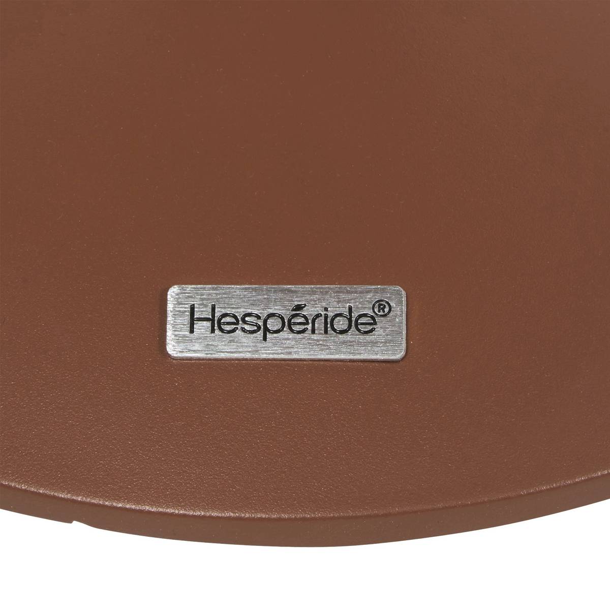Round Garden Side Table SOLETIA Mahogany 40 x 40 x 50 cm - Steel Mahogany Brown