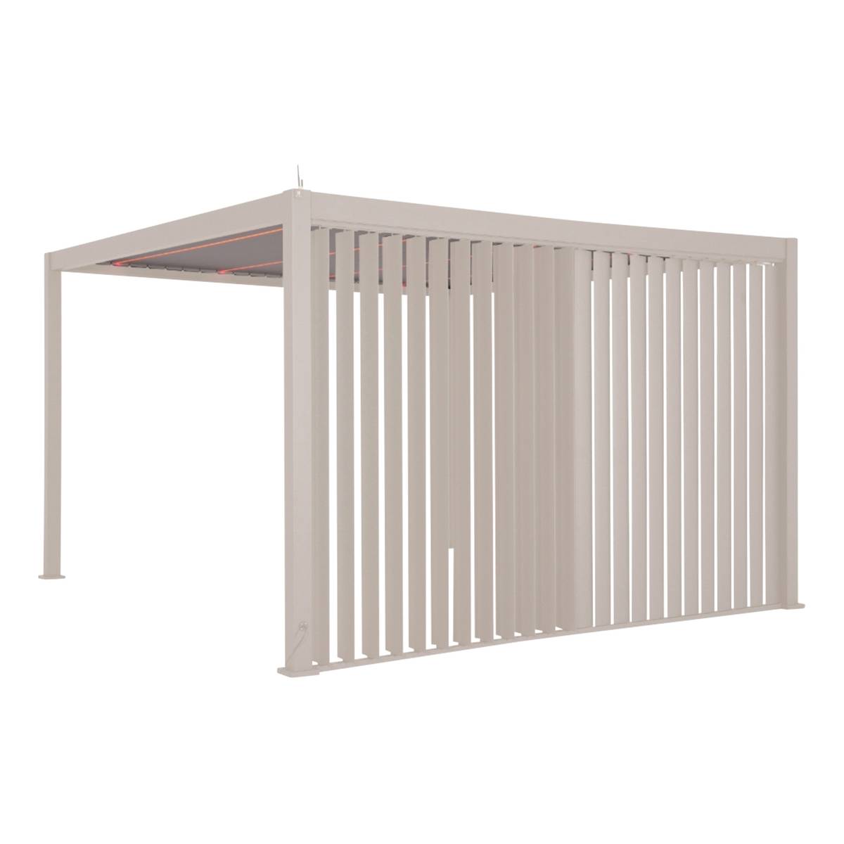 Vertical blind EVORA Clay For EVORA Side 3 m - 2.7 x 2.3 m - Epoxy-coated aluminium Clay
