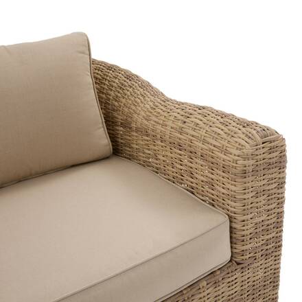 Garden corner lounge set MOORÉA Savana 5 seats - Polyester, epoxy-coated aluminum