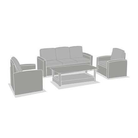 Garden lounge set SELENIM Naturae 5 seats - Epoxy-treated aluminum, Olefin
