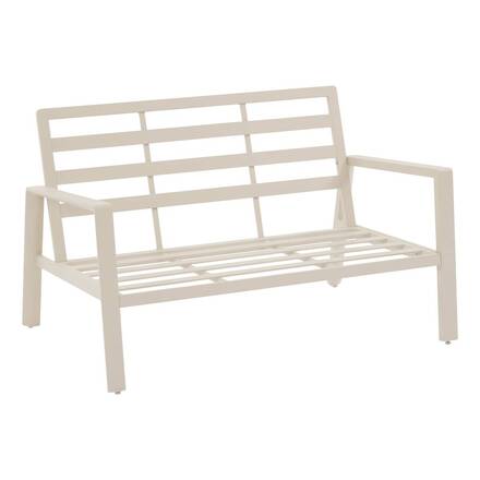 Garden sofa LUZANE Clay 2 seats - Epoxy-treated aluminum, Polyester