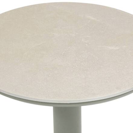Round garden side table SOLETIA Laurel green 40 x 40 x 50 cm - Steel