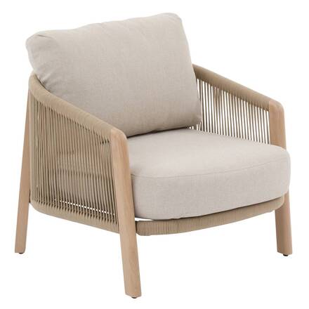 Garden lounge set NELORA Beige 5 seats - Epoxy-treated aluminum, Olefin
