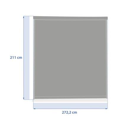 Pergola blind EVONIS Graphite For EVONIS Side 3 m - 2.7 m - Aluminum, Texaline