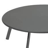 Round garden side table SAONA Graphite D.90 cm - Epoxy-treated steel, Reinforced anti-rust treatment Graphite