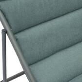 Folding garden deck chair NILLIA Laurel green 3 positions - Epoxy-coated steel, Reinforced anti-rust treatment Laurel