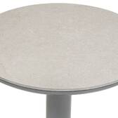 Round garden side table SOLETIA Graphite 40 x 40 x 50 cm - Steel Graphite