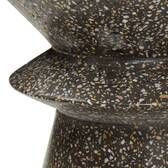 Round garden side table ALTURIO Black D. 35 cm - Cement Black