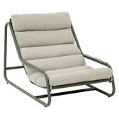 Garden lounge armchair CELESTAM Laurel green Epoxy-treated steel, Reinforced anti-rust treatment, Texaline Laurel