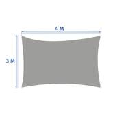 Rectangular shade sail ELYORA Mahogany 4 x 3 m - Polyester Mahogany Brown