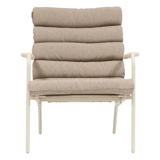 Garden relax armchair SOLANI Clay Epoxy-treated steel, Reinforced anti-rust treatment, Texaline Clay