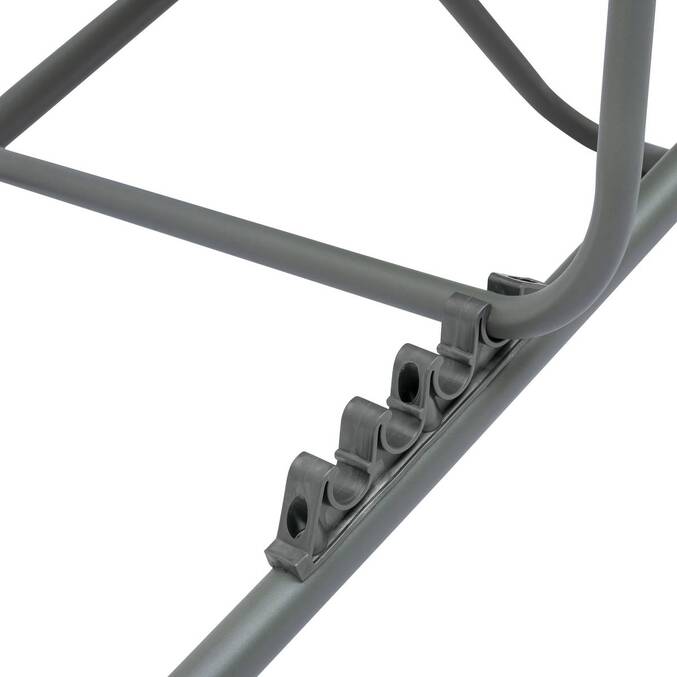 Folding garden deck chair NILLIA Laurel green 3 positions - Epoxy-coated steel, Reinforced anti-rust treatment3795