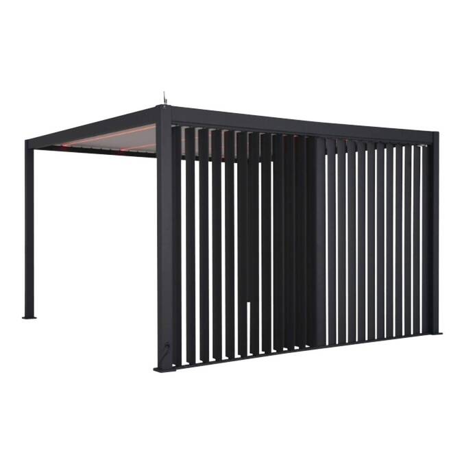 Vertical blind EVORA Graphite For EVORA Side 3 m - 2.7 x 2.3 m - Epoxy-coated aluminium Graphite