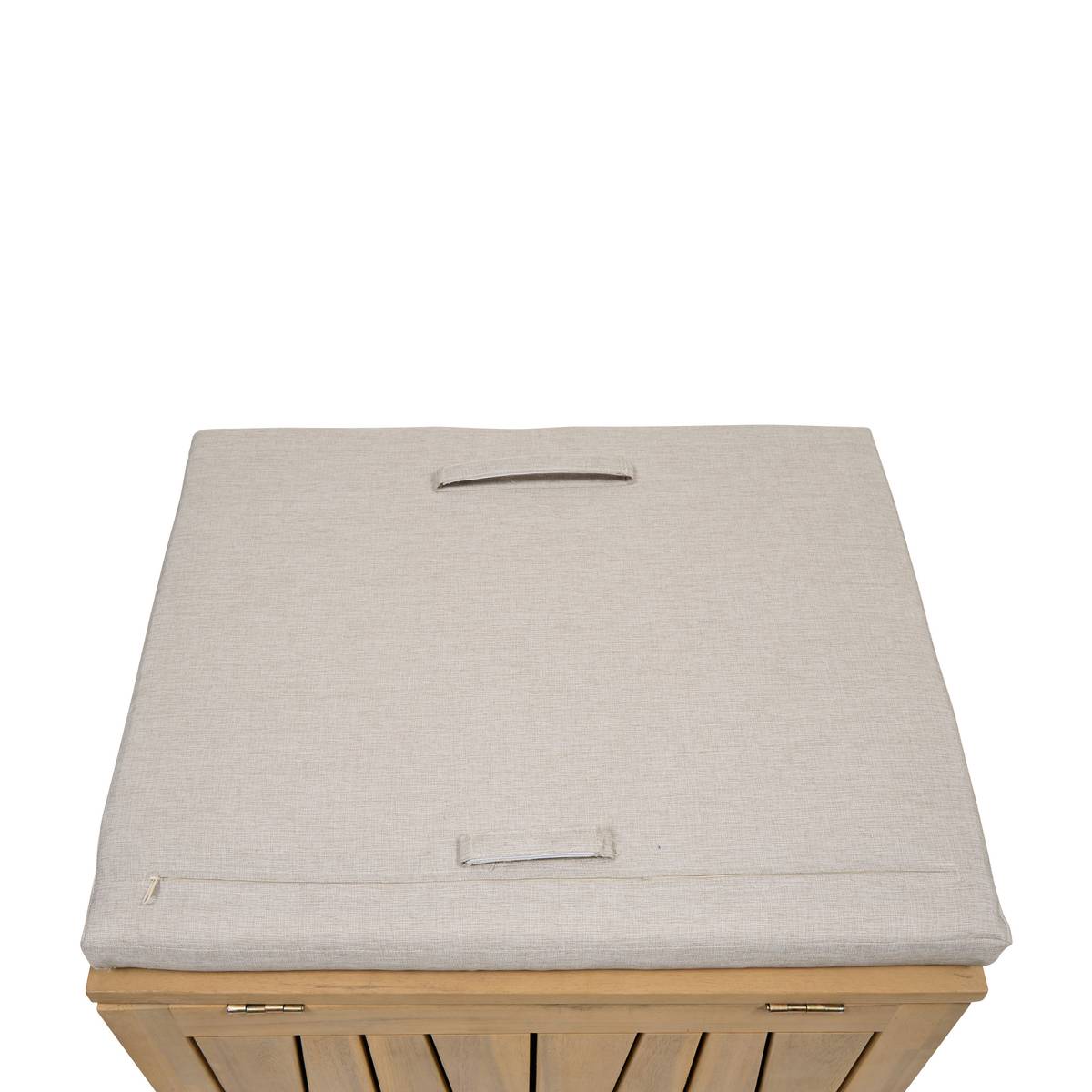 Storage chest LODGIA Beige 100L - FSC® Certified Acacia, Steel Acacia