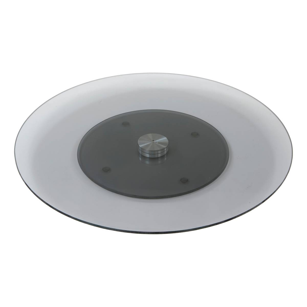 Transparent Turntable D. 45 cm - Tempered Glass, Aluminum Transparent