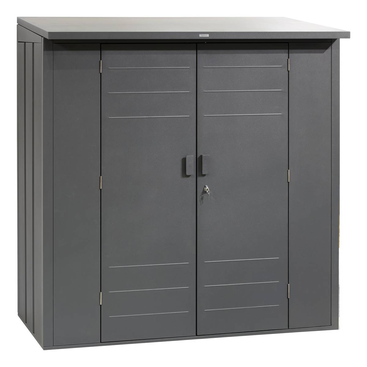 Garden shed FORGIA Graphite 1.9 x 1.2 x 2 m - Galvanized steel, Reinforced anti-rust treatment Graphite