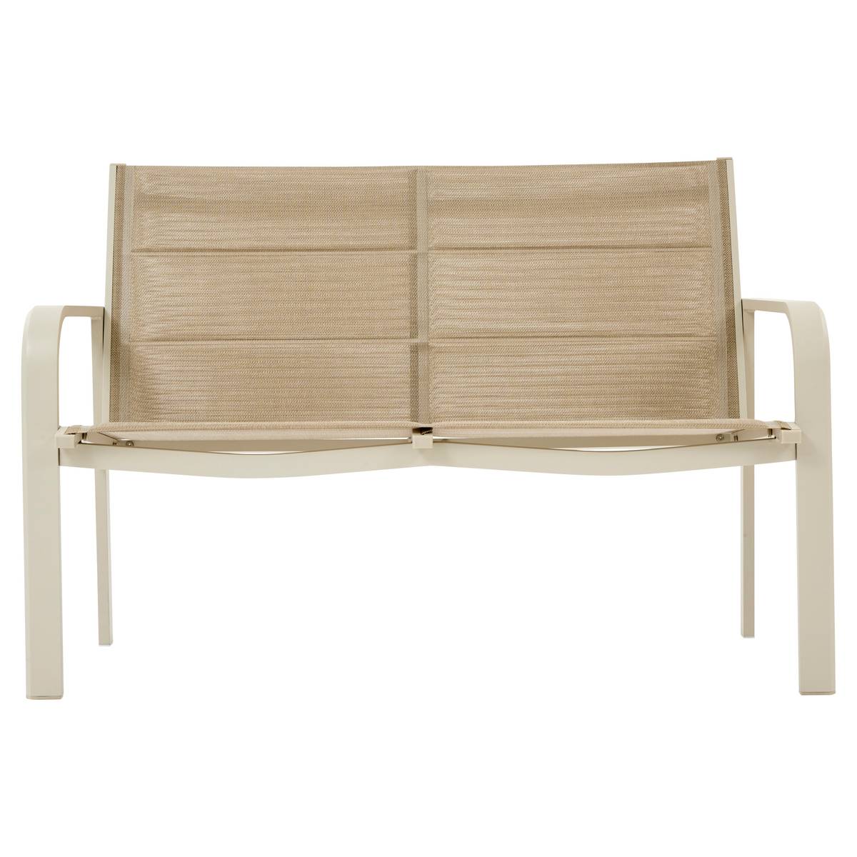 Garden lounge set PIAZZA Clay 4 seats - Epoxy-treated aluminum, Texaline Clay