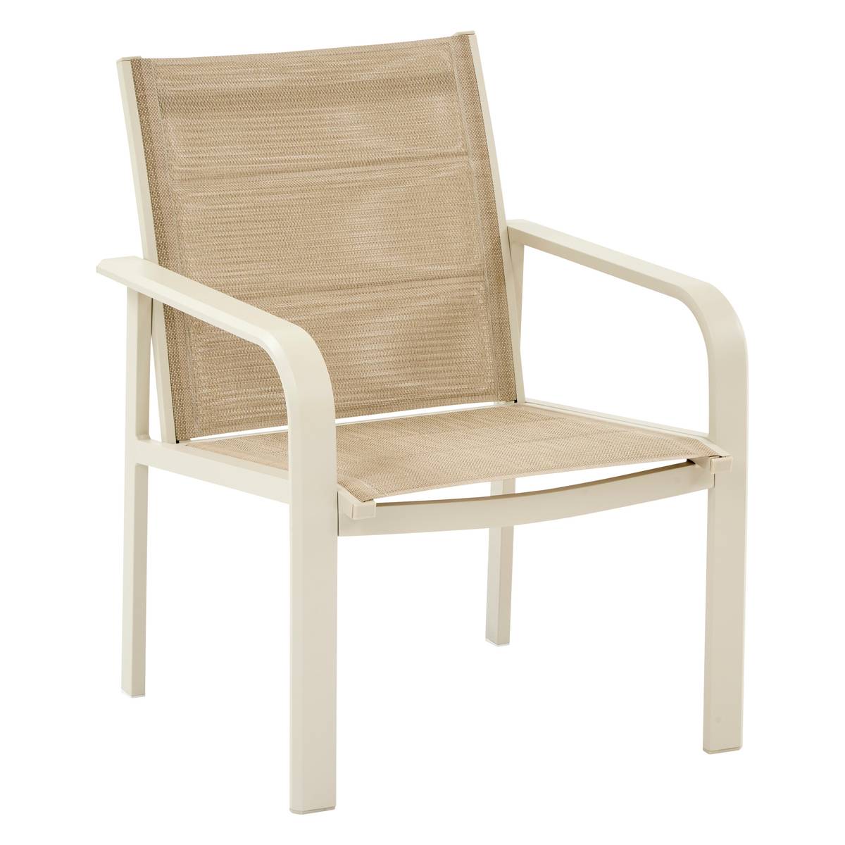Garden lounge set PIAZZA Clay 4 seats - Epoxy-treated aluminum, Texaline Clay