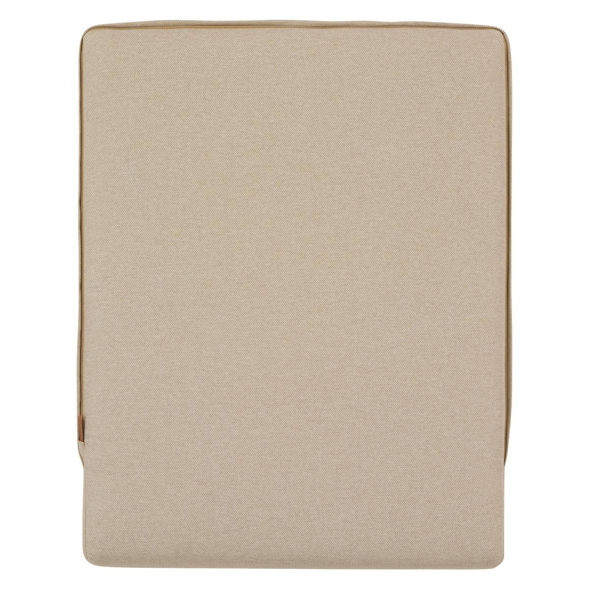Rectangular Garden ottoman ALLURE Beige / Mahogany 78 x 65 x 42 cm - Polyester, Epoxy-coated Aluminium, Polyester Beige / Mahogany Brown