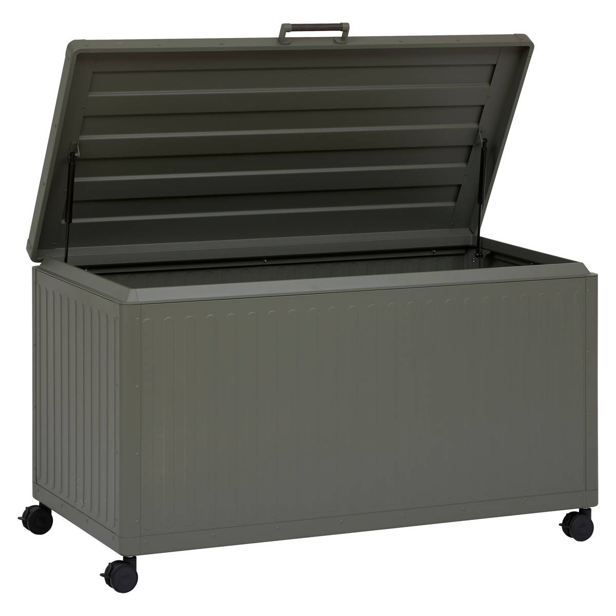 Storage chest EDENIO Laurel green 670 L - Epoxy-coated steel, Epoxy-coated aluminum Laurel