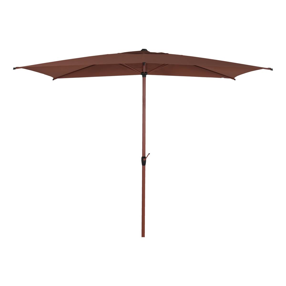 Tilt rectangular parasol LOOMPA Mahogany 3 x 2 m - Steel, Aluminum, Polyester Mahogany Brown