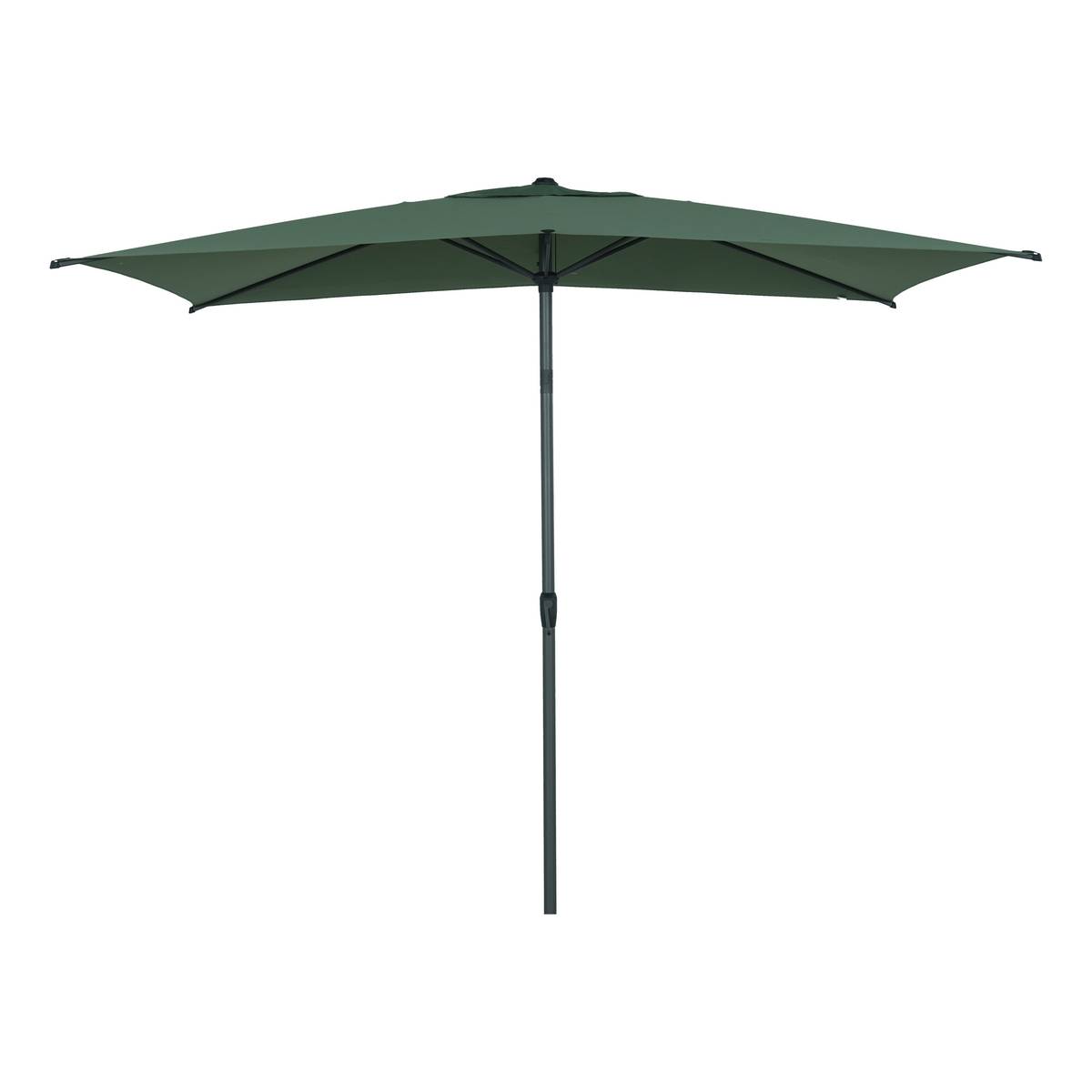 Rectangular parasol LOOMPA Olive green / Graphite 3 x 2 m - Steel, Aluminum, Polyester Olive green / Graphite
