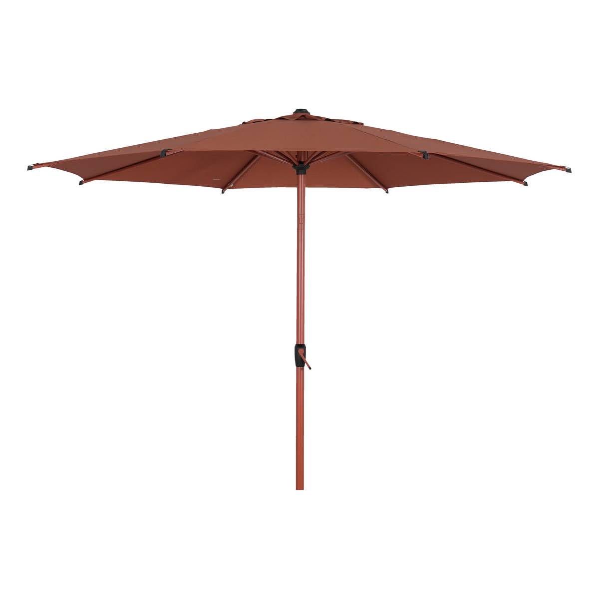 Tilt round parasol LOOMPA Mahogany 3 m - Steel, Aluminum, Polyester Mahogany Brown