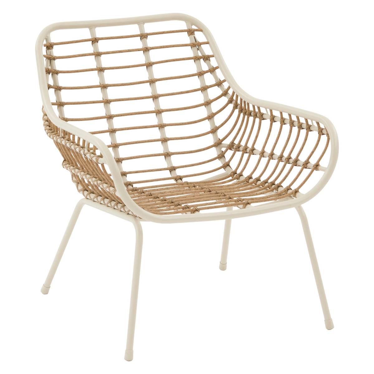 Duo garden set PAOPAO Beige / Clay 2 seats - Epoxy-treated steel, Reinforced anti-rust treatment, Polyester Beige / Clay
