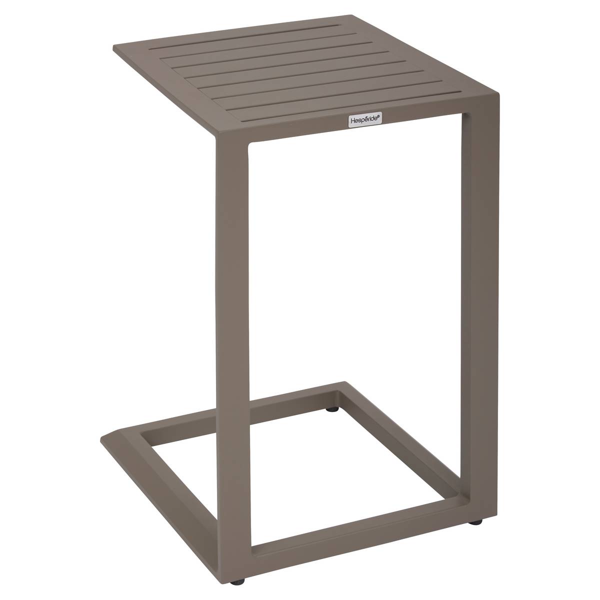 Square garden side table EVASION Coffee 38 x 38 cm - Epoxy-coated aluminum Coffee