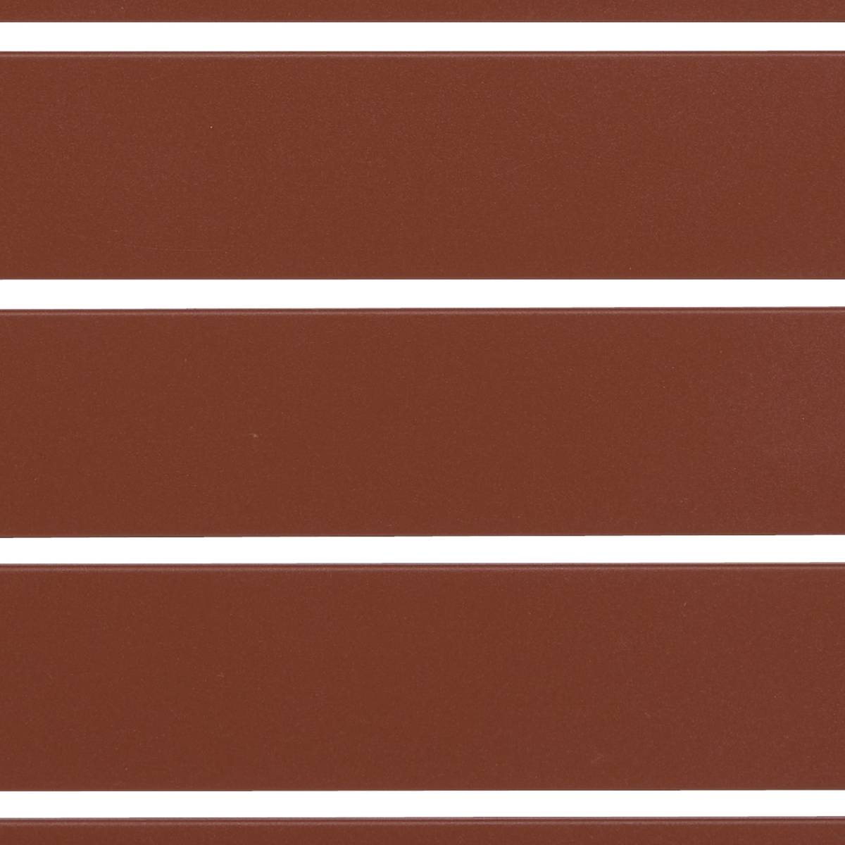 Square garden side table ÉVASION Mahogany 38 x 38 cm - Epoxy-coated aluminum Mahogany Brown