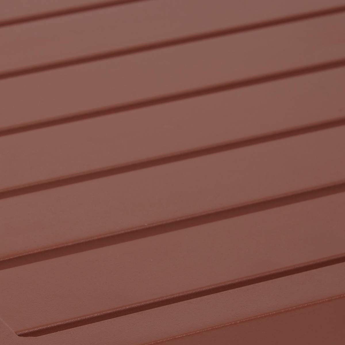 Square garden side table ÉVASION Mahogany 38 x 38 cm - Epoxy-coated aluminum Mahogany Brown
