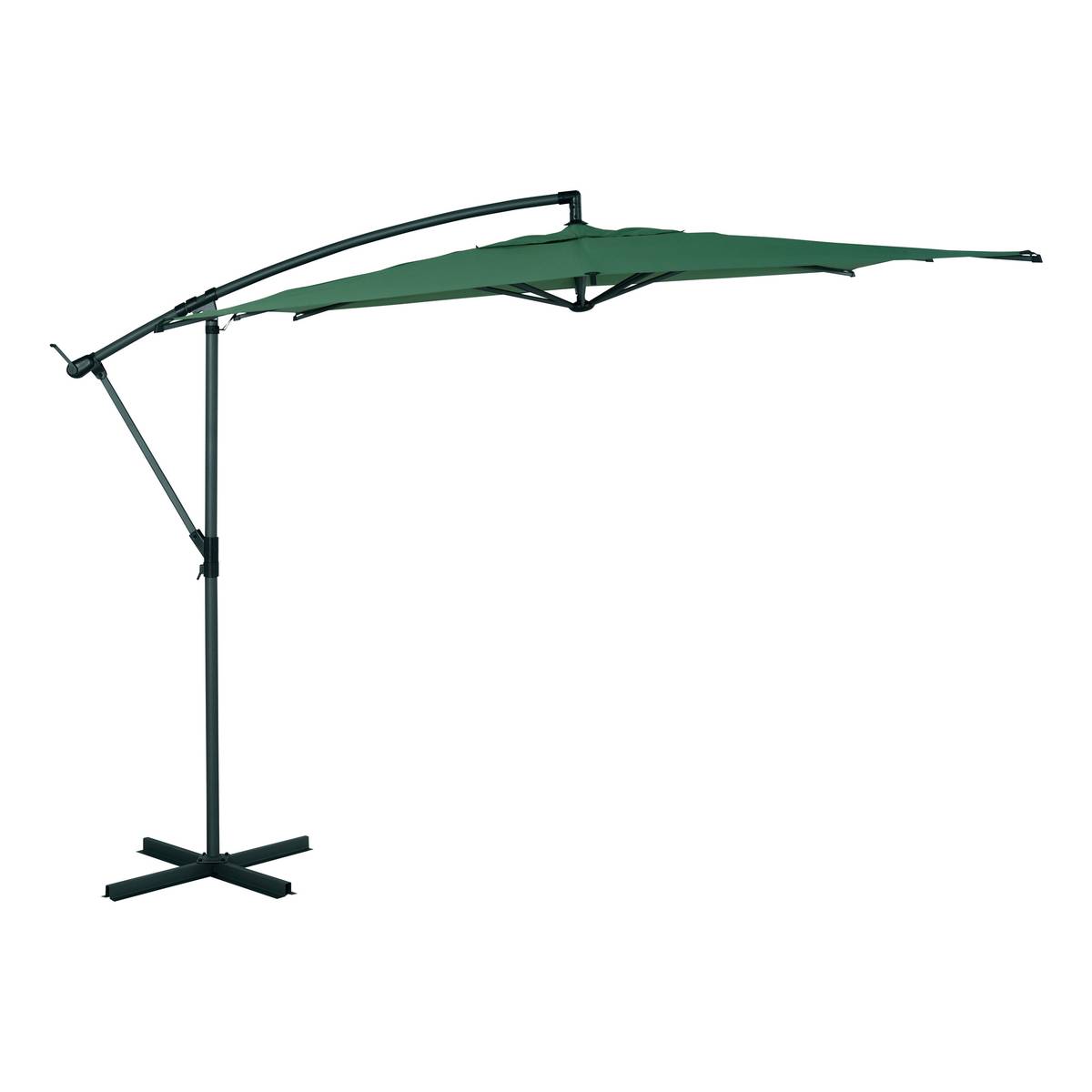 Square cantilever parasol MANOA Olive green / Graphite 2.5 x 2.5 m - Steel, Polyester Olive green / Graphite