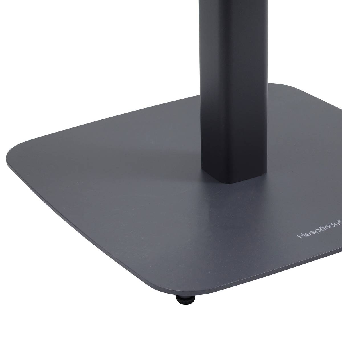 Square garden table ALEGORIA Graphite 2 seats - Epoxy-treated steel, Reinforced anti-rust treatment Graphite