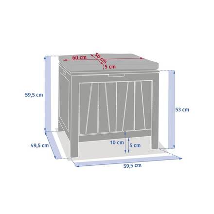 Storage chest LODGIA Beige 100L - FSC® Certified Acacia, Steel