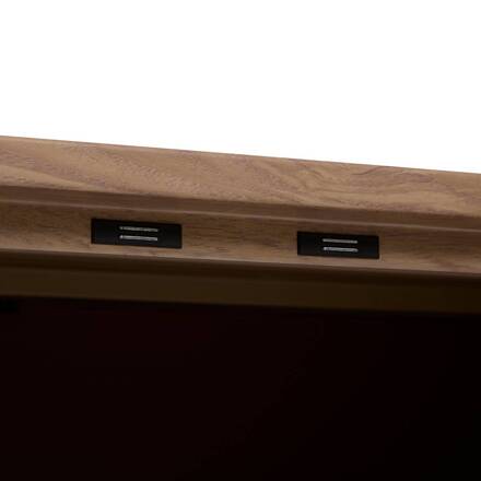 Garden buffet IRONIA Mahogany 90 x 45 x 86 cm - Galvanized steel, Reinforced anti-rust treatment