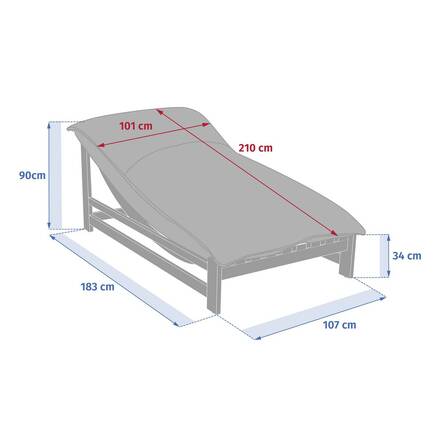 Pool lounger MOREAL Laurel green Aluminum, Polyester