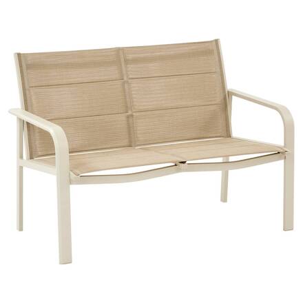 Garden lounge set PIAZZA Clay 4 seats - Epoxy-treated aluminum, Texaline